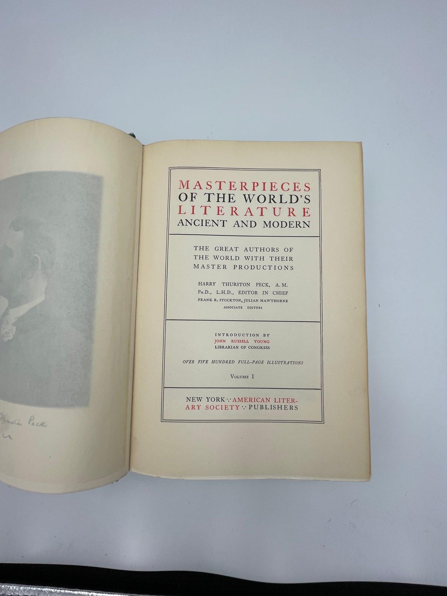 Masterpieces of the World's Literature Ancient and Modern. Harry Thurston Peck (Editor). Complete 20 Vol Set.