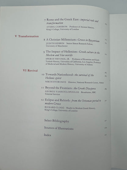 Contents P2 from"The Greek World: Classical, Byzantine, and Modern".