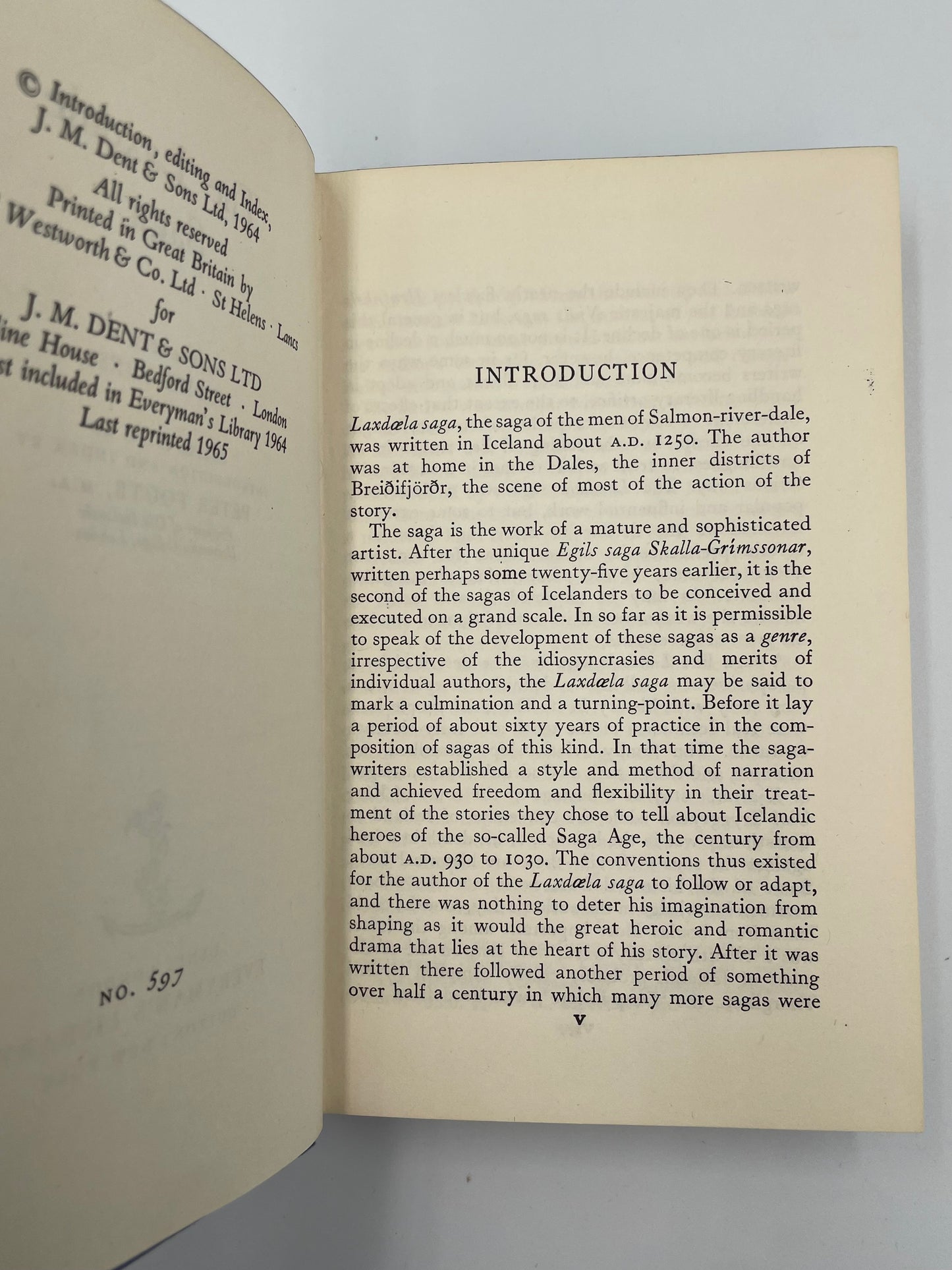 Introduction page from ‘The Laxdale Saga‘.