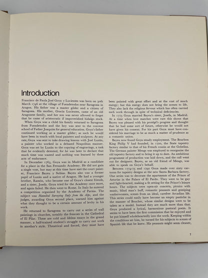 Introduction page of Goya by Bernard L. Myers