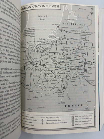 Illustrative map titled "German attack in the West' from the book  'The Rise of Germany 1939-1941  The war in the West'.
