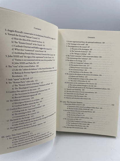 Open pages with contents from The Second Vatican Council (an Unwritten Story) by Roberto de Mattei