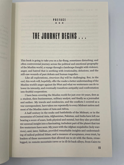 Preface page of "American Raj. Liberation or Domination?" By Eric Margolis