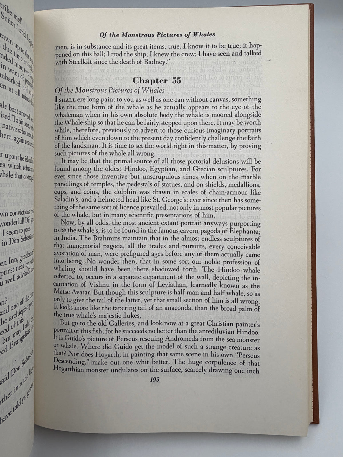 Page 195 from ‘Moby-Dick; or, The Whale’ by Herman Melville.