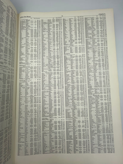 Times Atlas of the world 1968 Edition inside page (index page) 