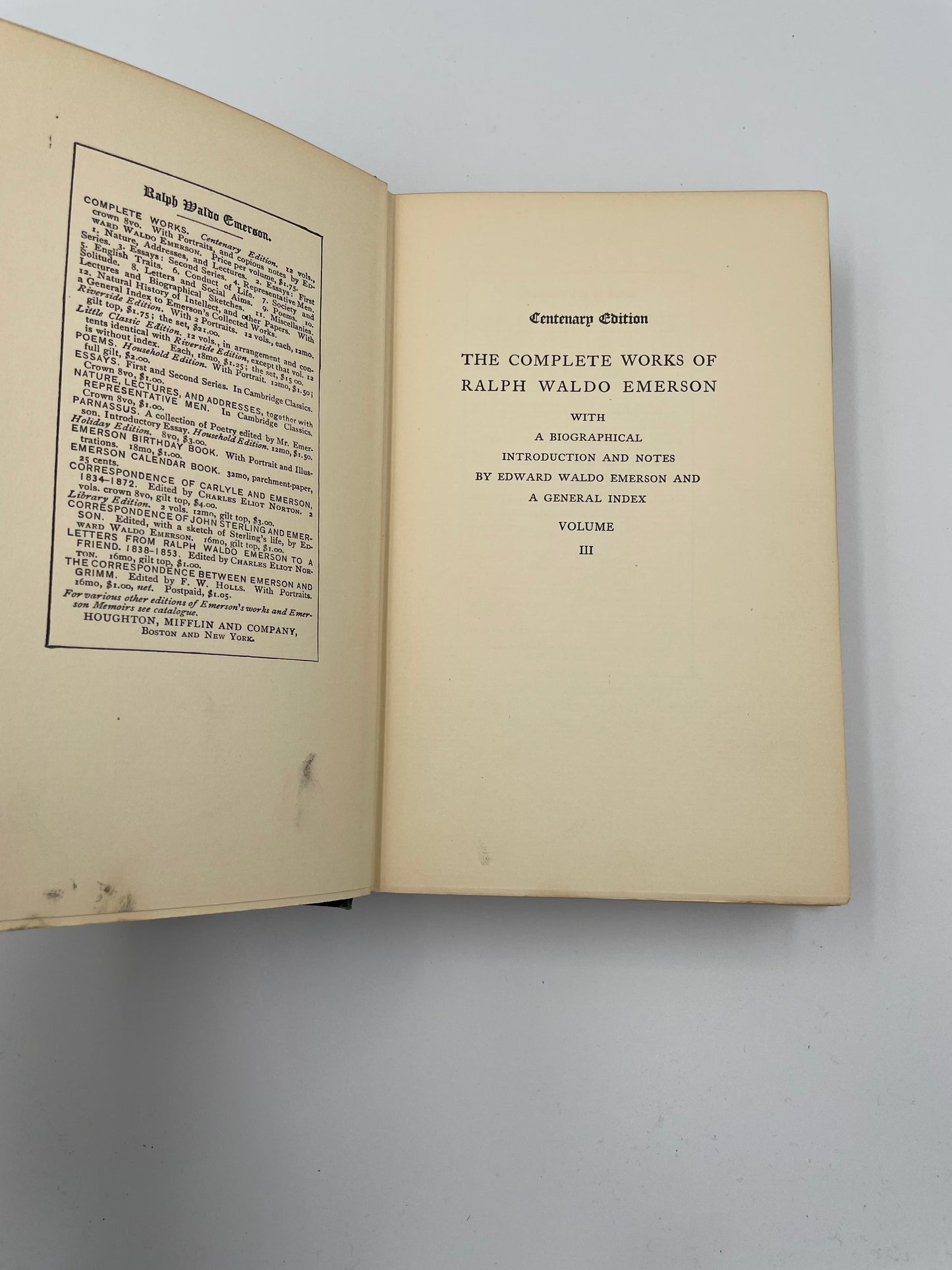 Essays by Ralph Waldo Emerson (Centenary Edition)