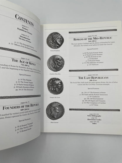 Cotents page of "Chronicle of the Roman Republic: The Rulers of Ancient Rome from Romulus to Augustus".