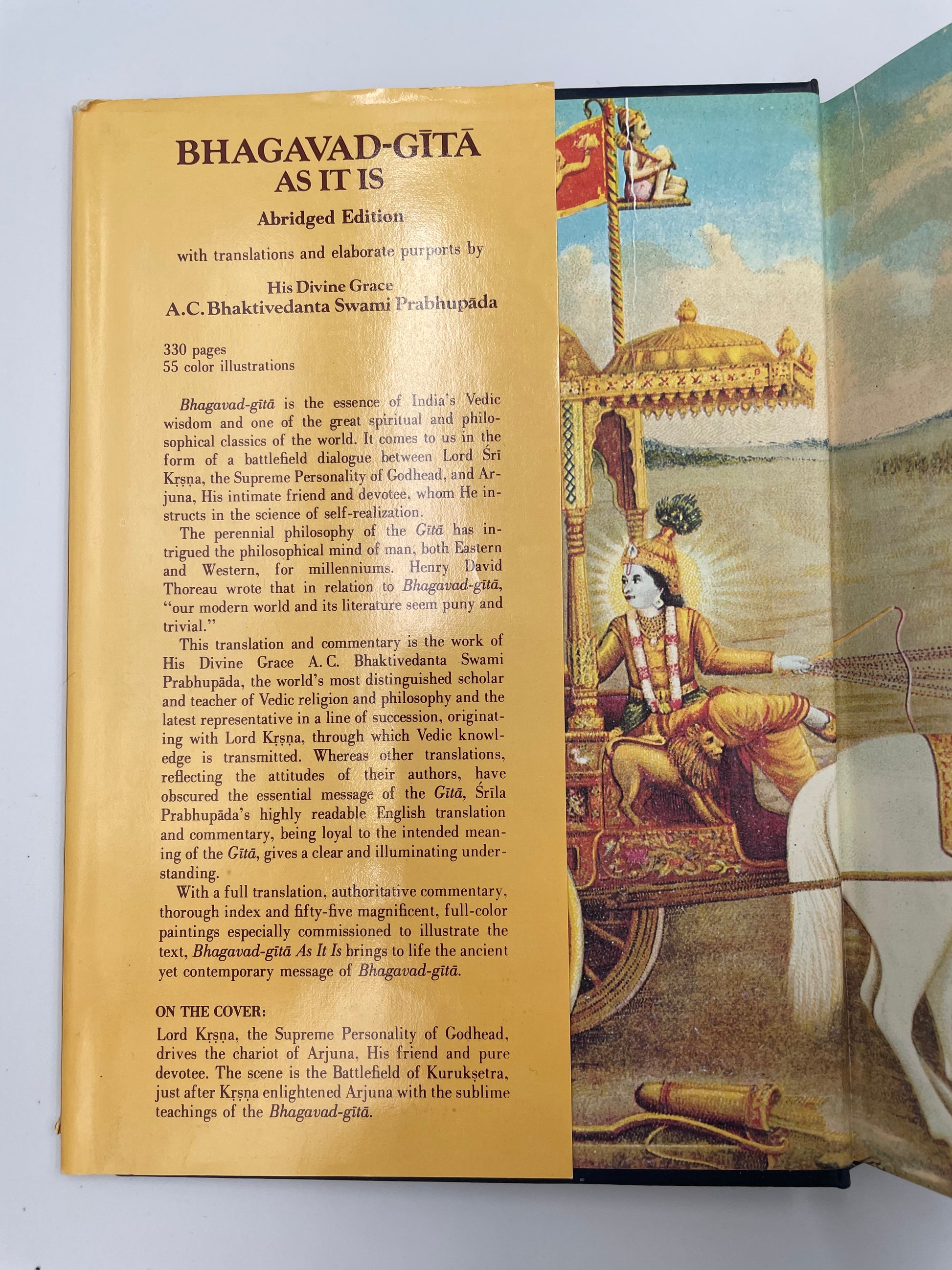 Inside dust jacket info from ‘Bhagavad-Gita As It Is’.