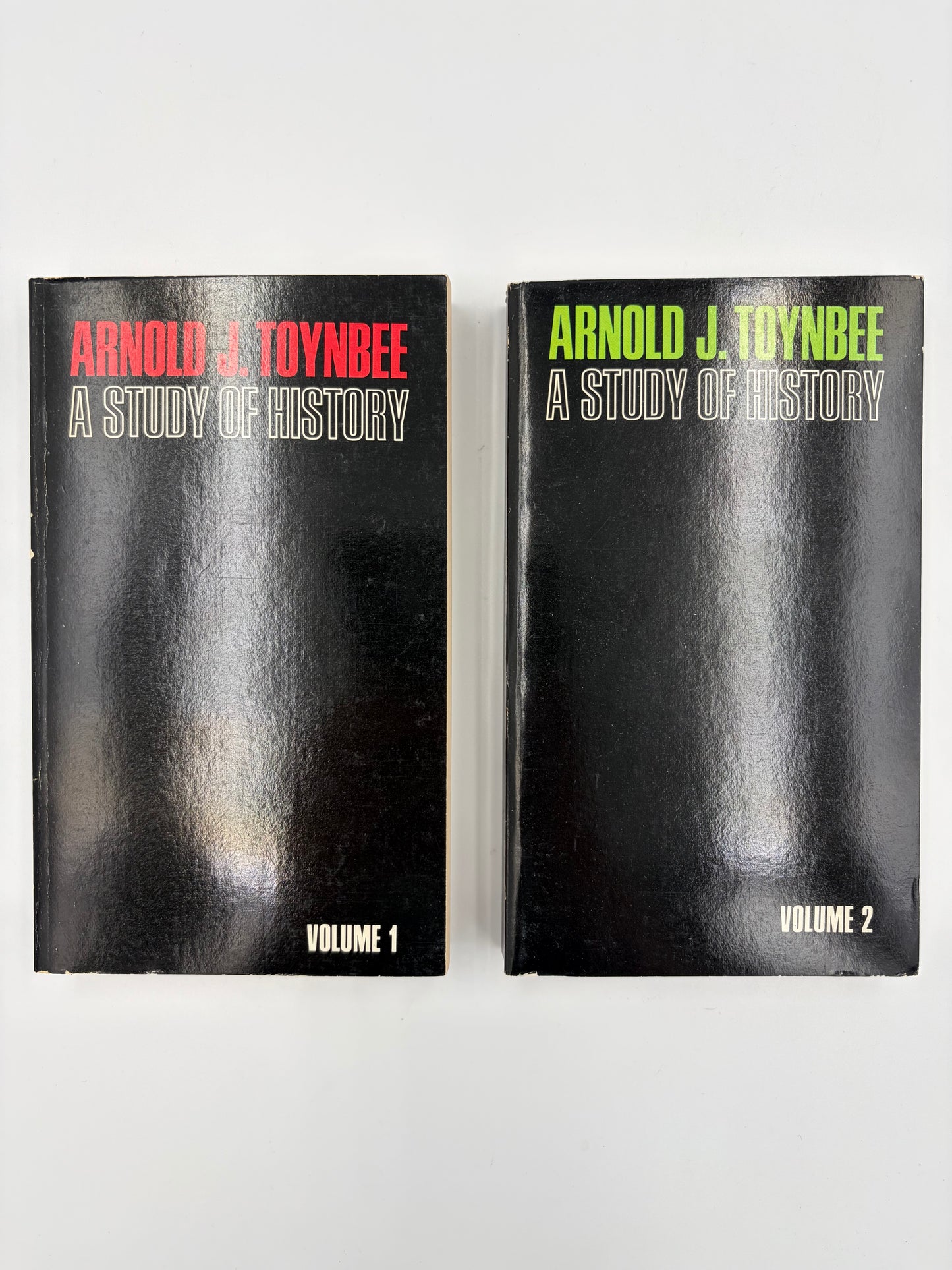 Two book covers of ‘A Study of History’ by Arnold J.Toynbee - 2 Volume Abridged Set