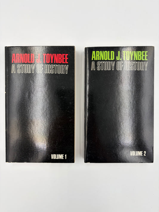 Two book covers of ‘A Study of History’ by Arnold J.Toynbee - 2 Volume Abridged Set