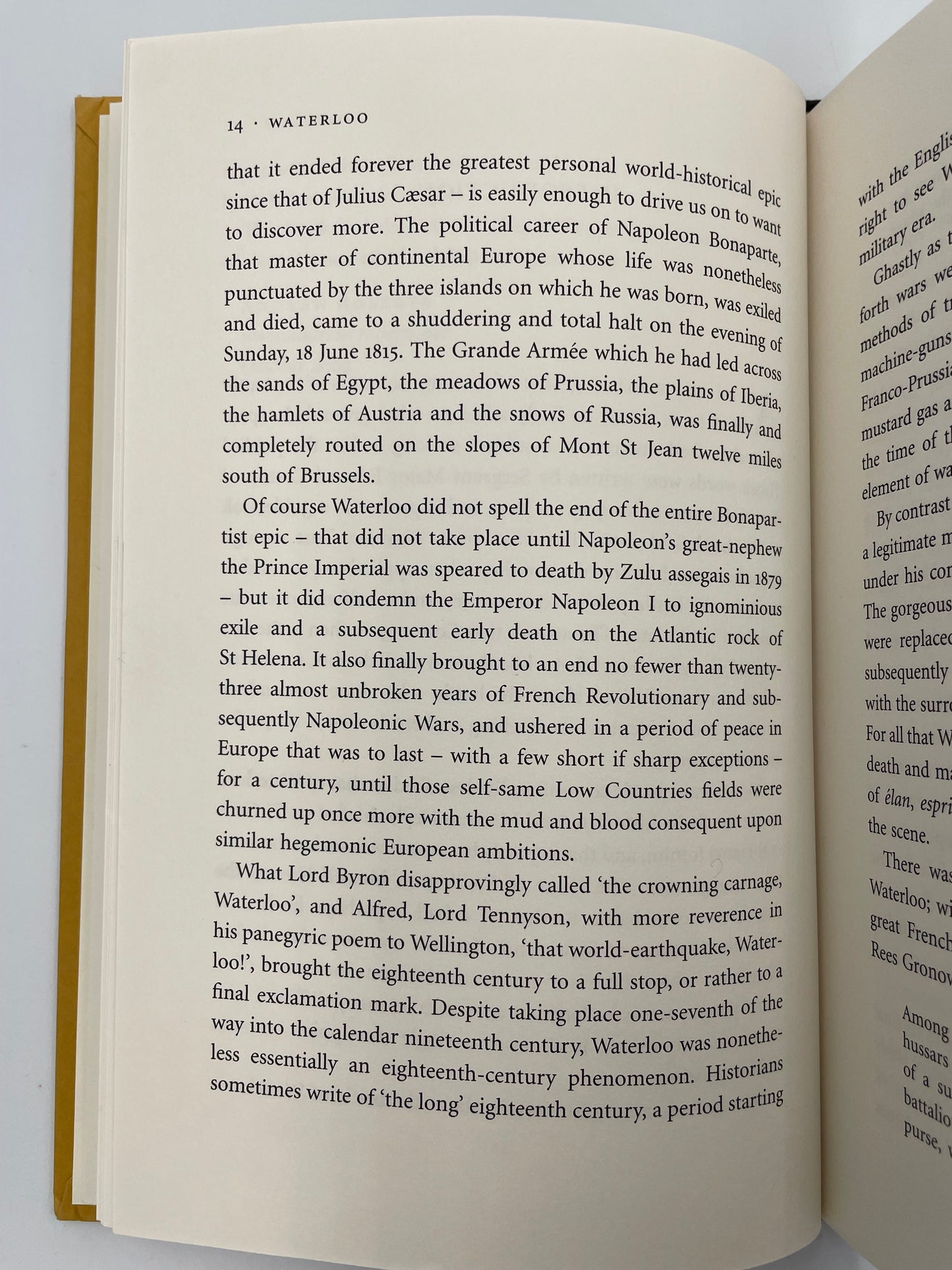 Intro page continued from 'Waterloo' by Andrew Roberts.