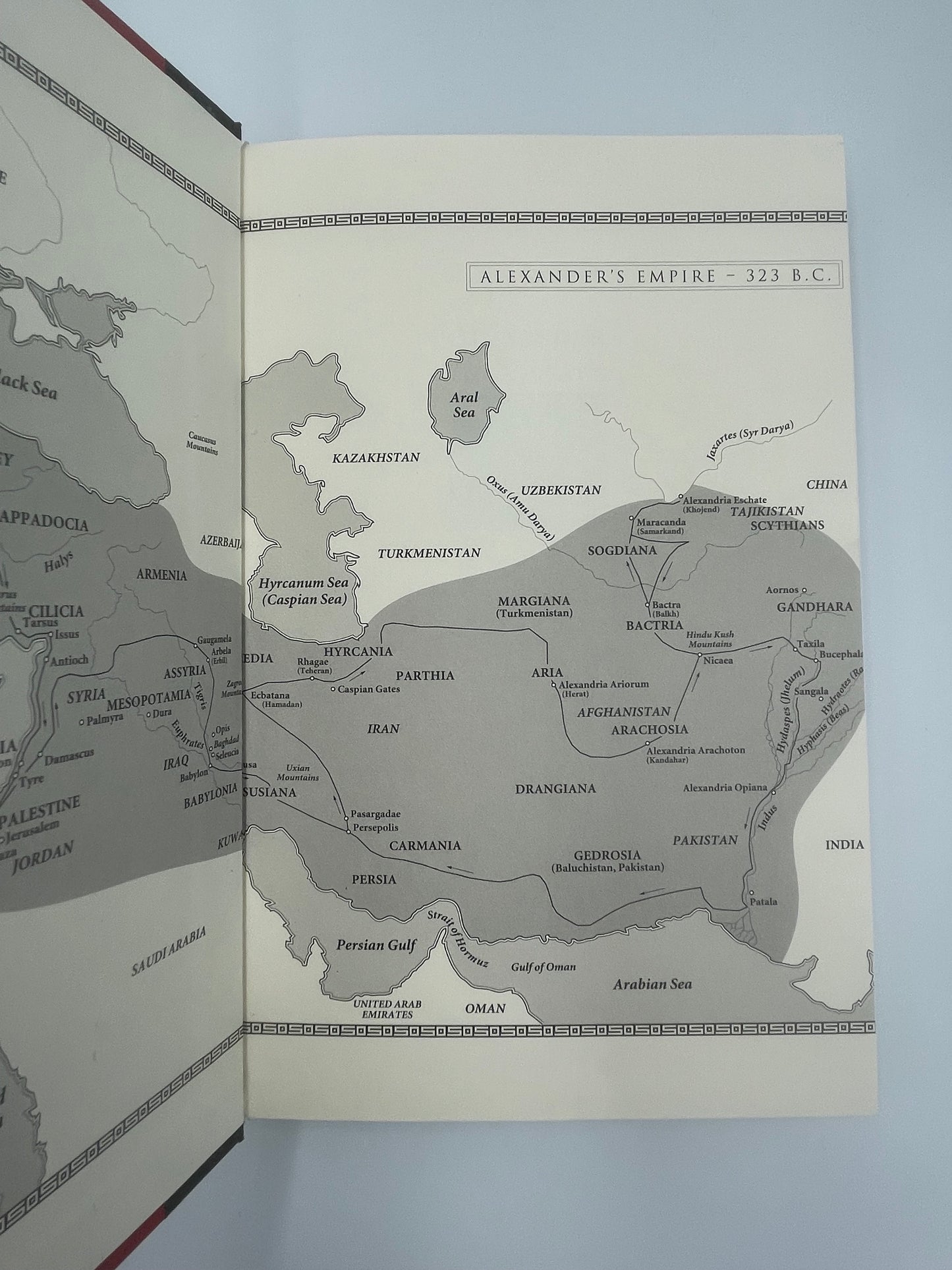 Inside cover pages with map from ‘Alexander the Great's Art of Strategy: The Timeless Leadership Lessons of History's Greatest Empire Builder’ ￼