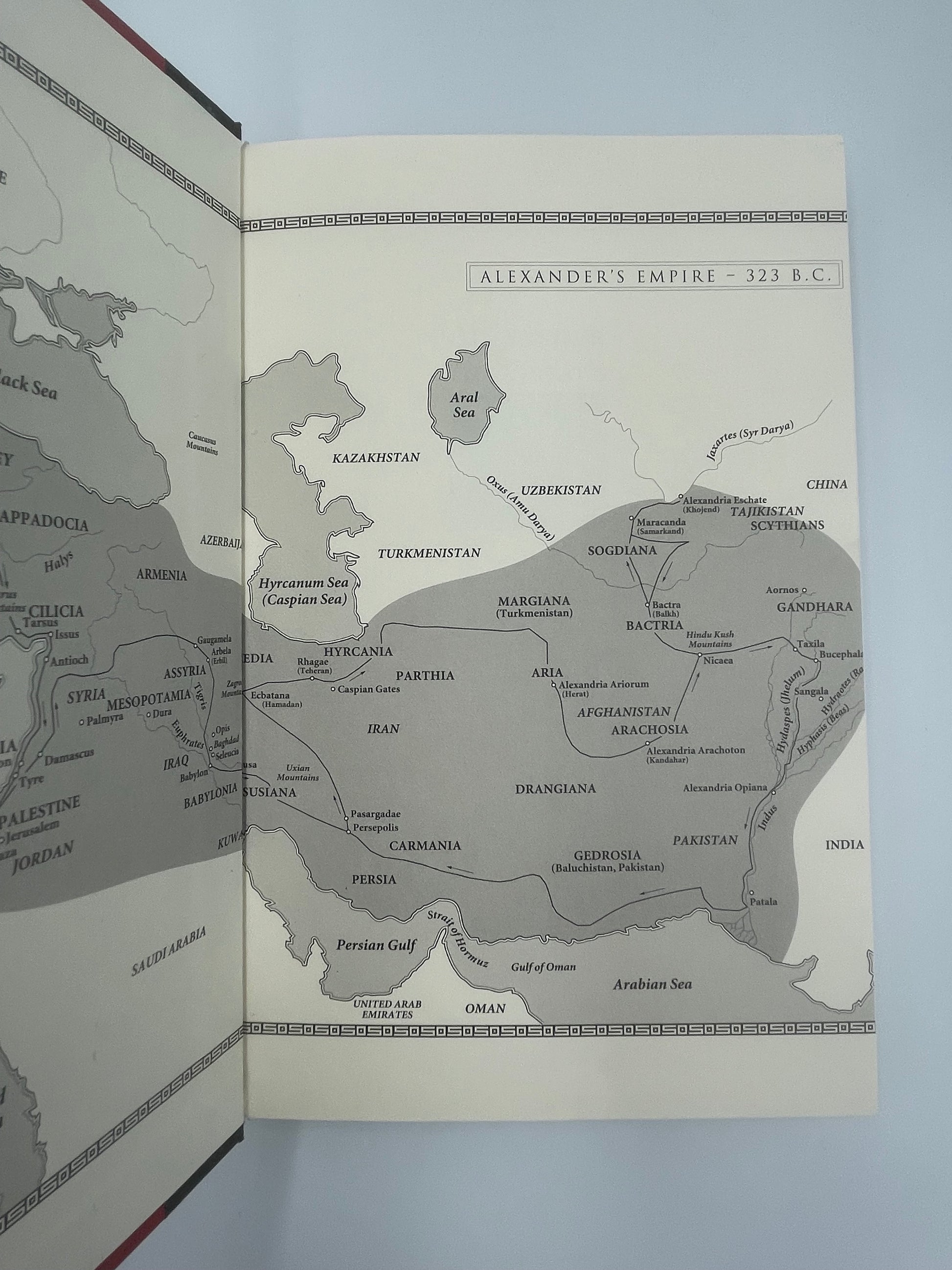 Inside cover pages with map from ‘Alexander the Great's Art of Strategy: The Timeless Leadership Lessons of History's Greatest Empire Builder’ ￼