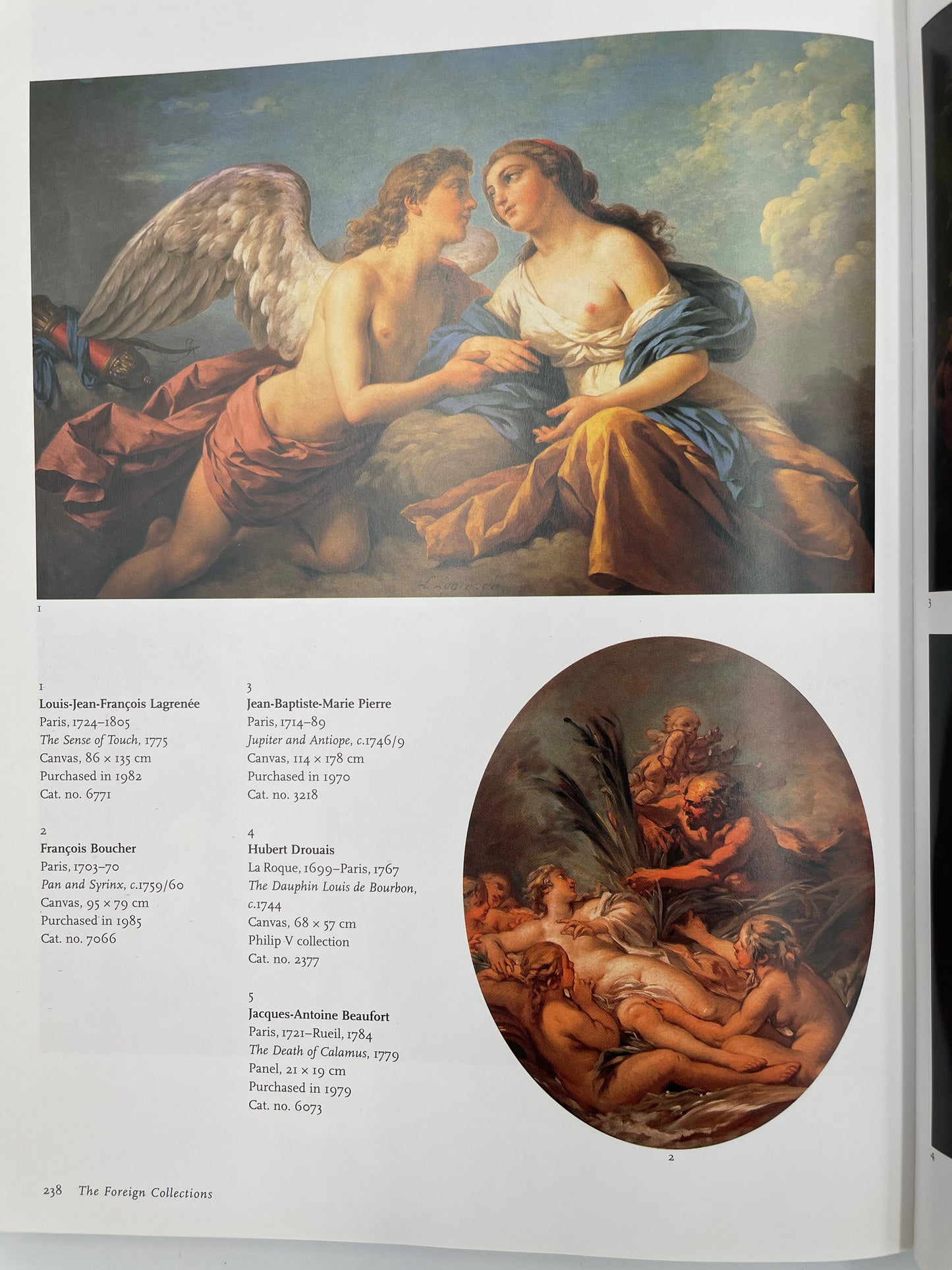 Illustration of a painting of a woman with with an angel from the book, ‘The Prado’ – Scala.