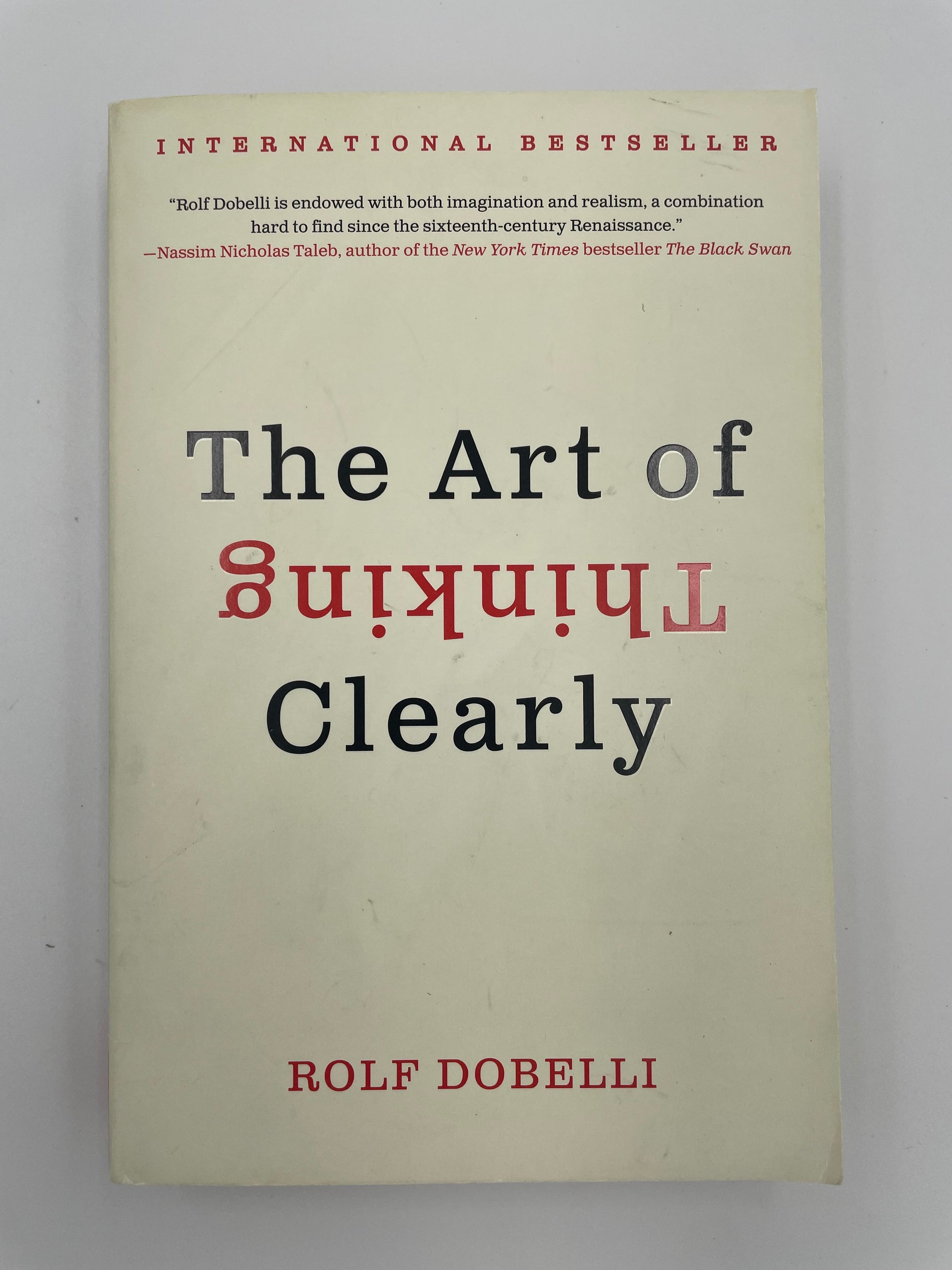 Book cover of ‘The Art of Thinking Clearly’ 