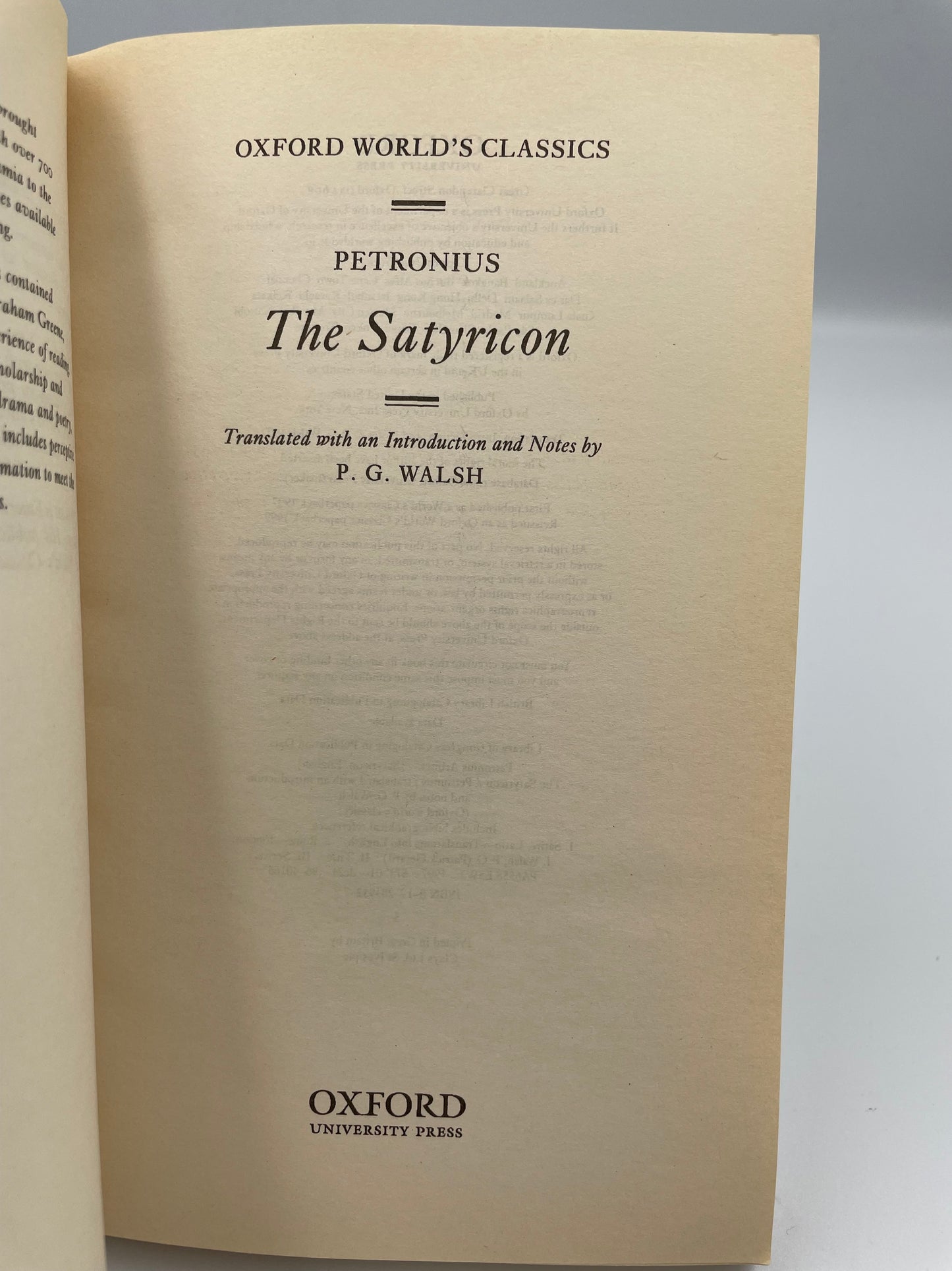 The Satyricon by Petronius