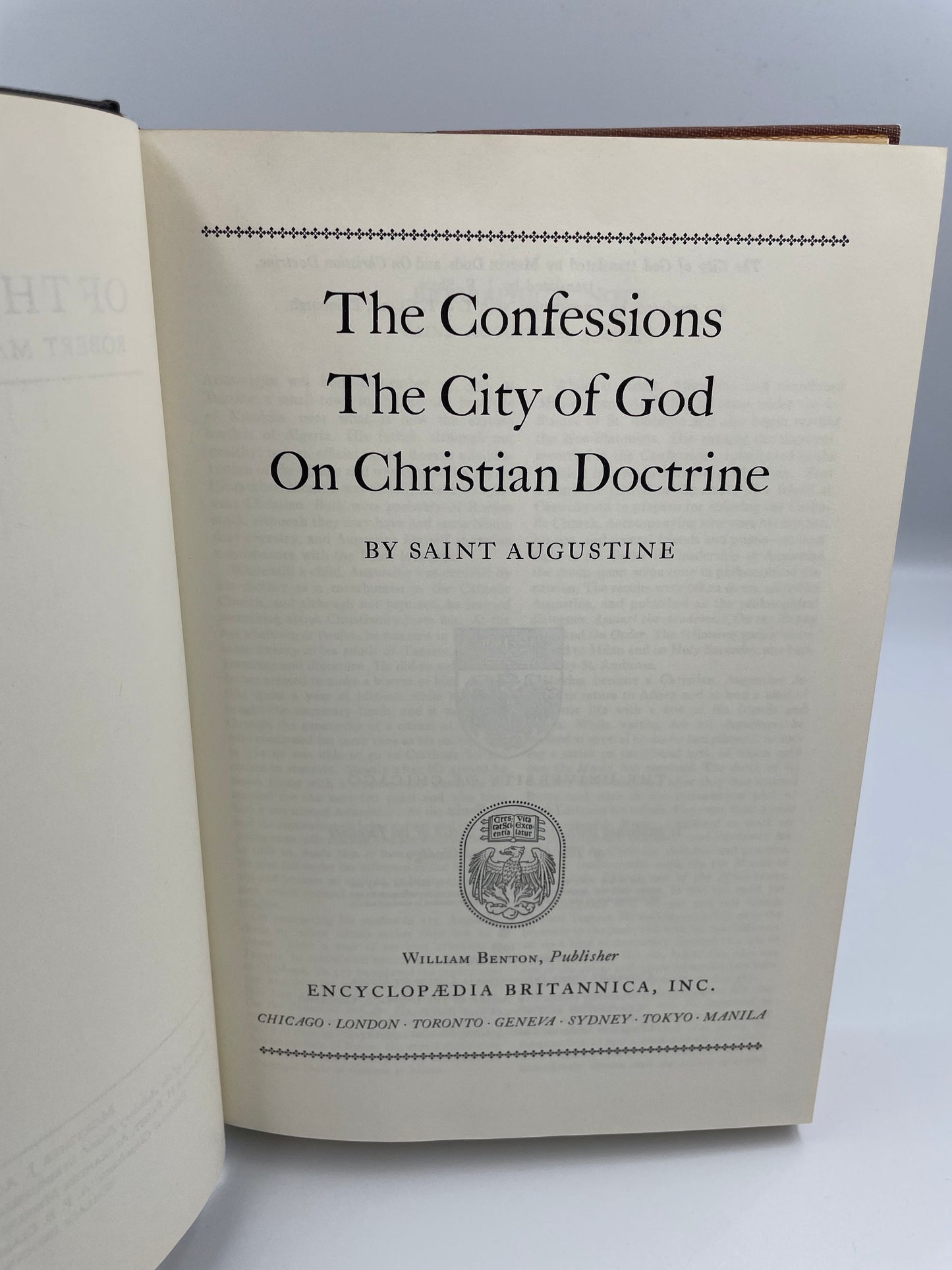 Augustine: The Confessions, The City of God, On Christian Doctrine