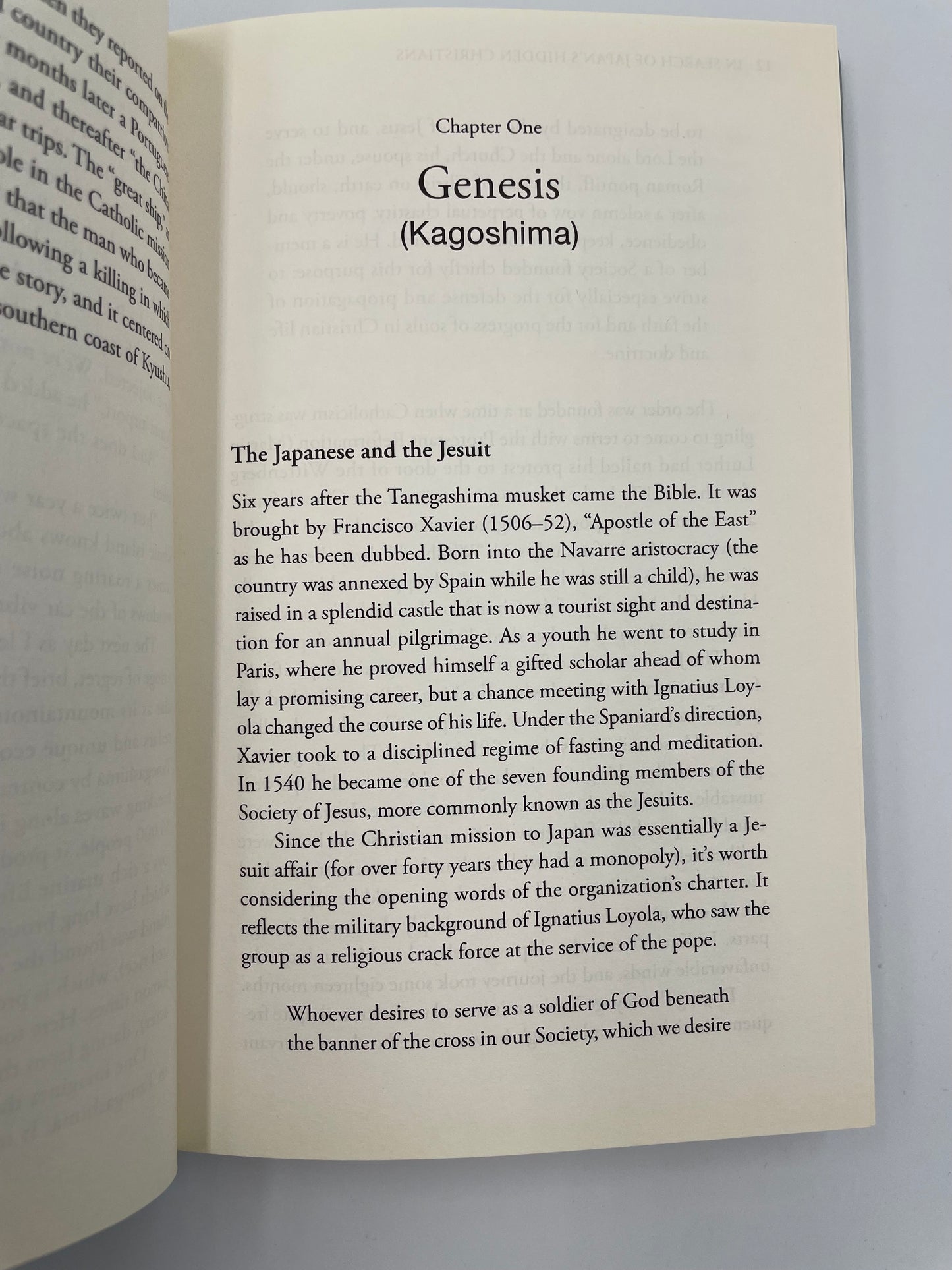 Chapter 1 page from 'In Search of Japan’s Hidden Christians' by John Dougill.