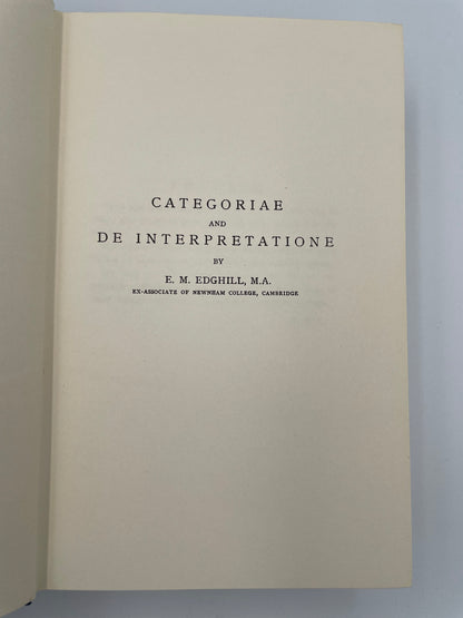 The Works of Aristotle Translated into English (6 Volumes) 1971