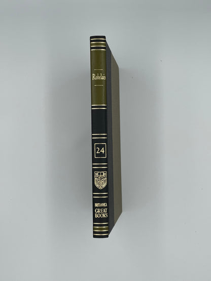 Spine book cover of Rabelais (Gargantua and Pantagruel) Britannica Great Books 1989 edition 