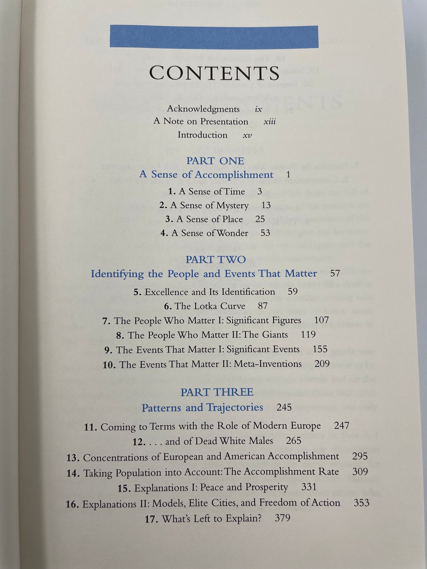 Human Accomplishment: The Pursuit of Excellence in the Arts and Sciences, 800 B.C. to 1950 by Charles Murray