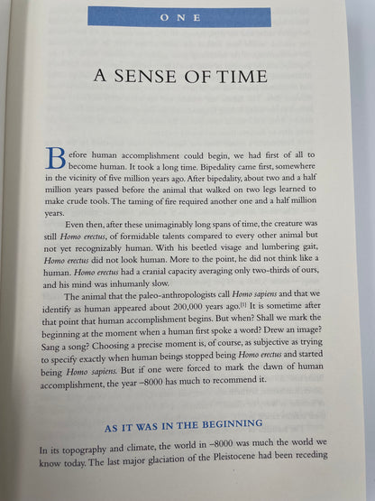 Chapter 1 page from  "Human Accomplishment: The Pursuit of Excellence in the Arts and Sciences, 800 B.C. to 1950" 