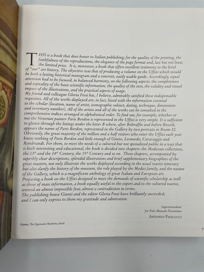 Introduction page of Uffizi Gallery Art History Collections by Gloria Fossi