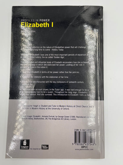 Back cover of ‘Elizabeth I’