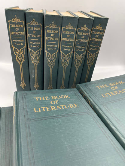 Multiple volumes of The Book of Literature, 1923 Edition 