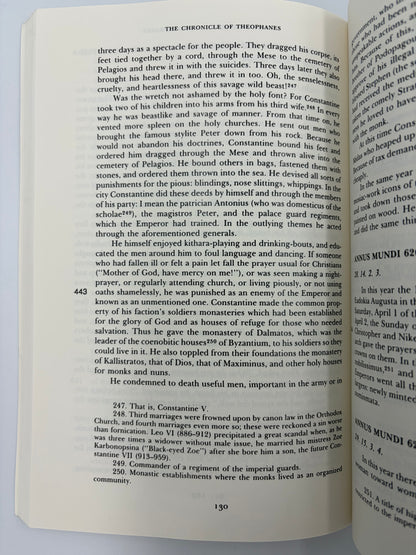 Page 130 from 'The Chronicle of Theophanes'.