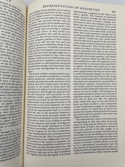 American State Papers. Federalist. J S Mill (Britannica: Great Books of the Western World)