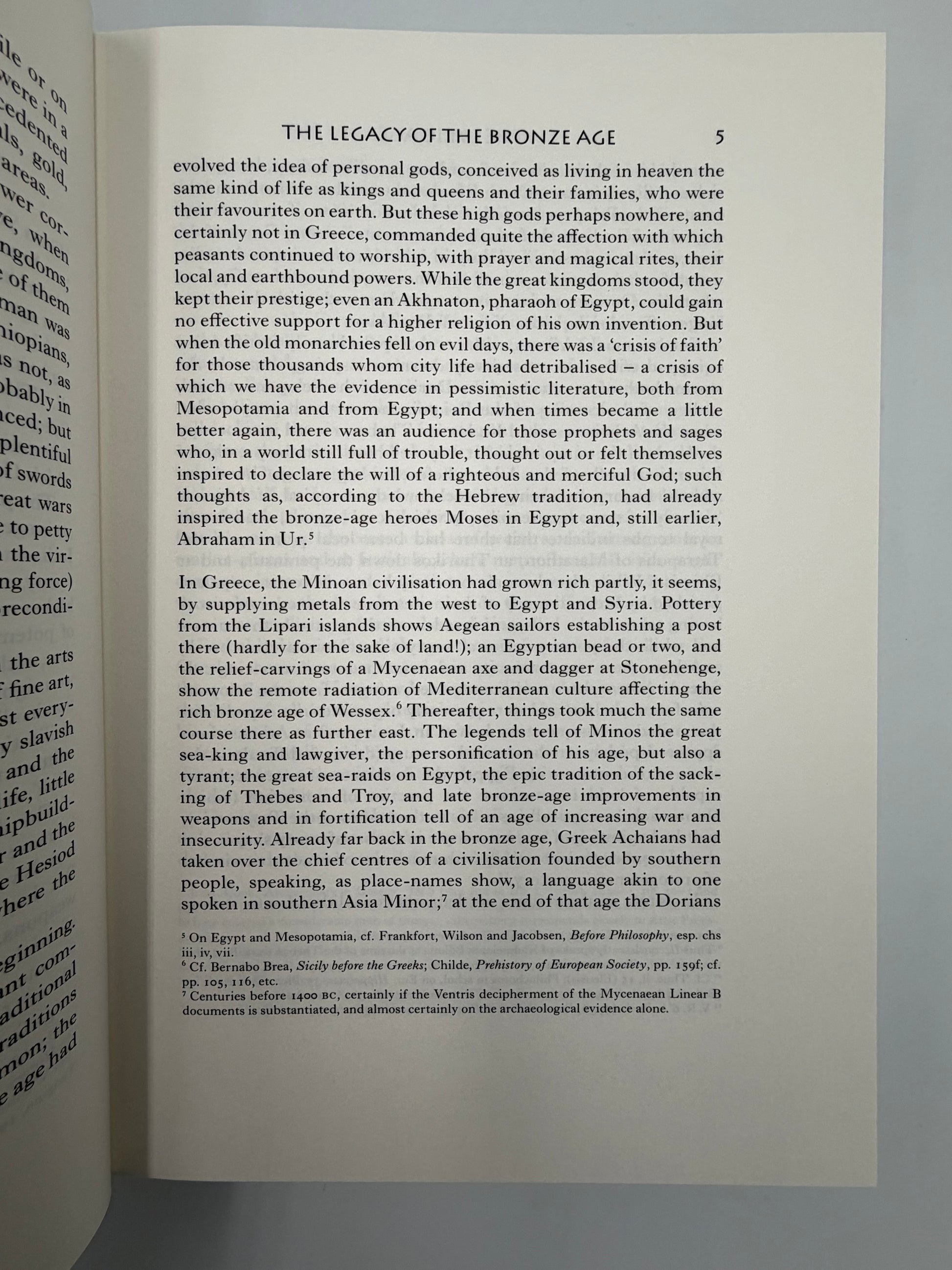 Page 5 titled "THE LEGACY OF THE BRONZE AGE" from The Folio History of Ancient Greece: The Lyric Age.