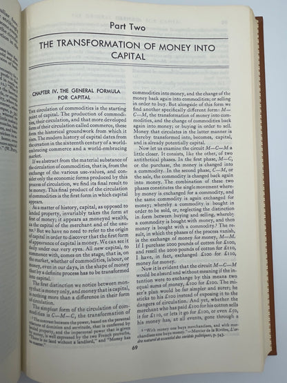 Marx (Britannica: Great Books of the Western World) Capital (Ed. F.Engels). Manifesto of The Communist Party by Marx and Engles.