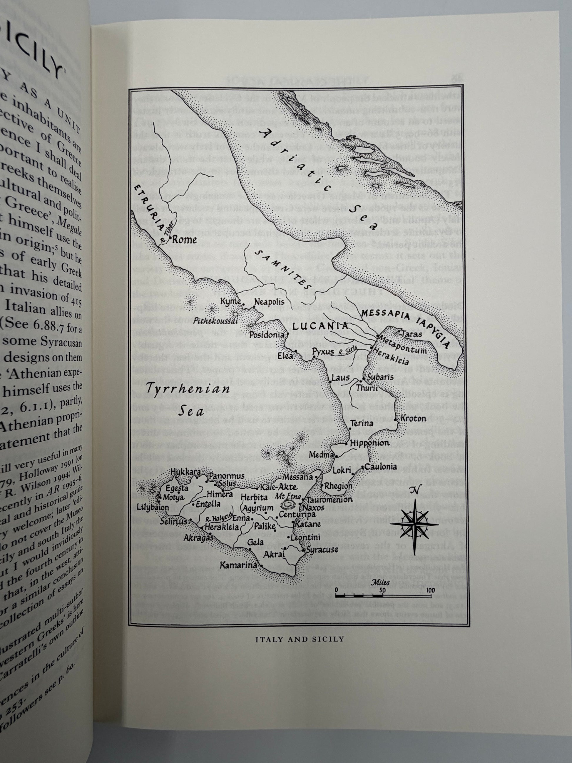 Map of Southern Italy and Sicily from The Folio History of Ancient Greece: The Classical Age