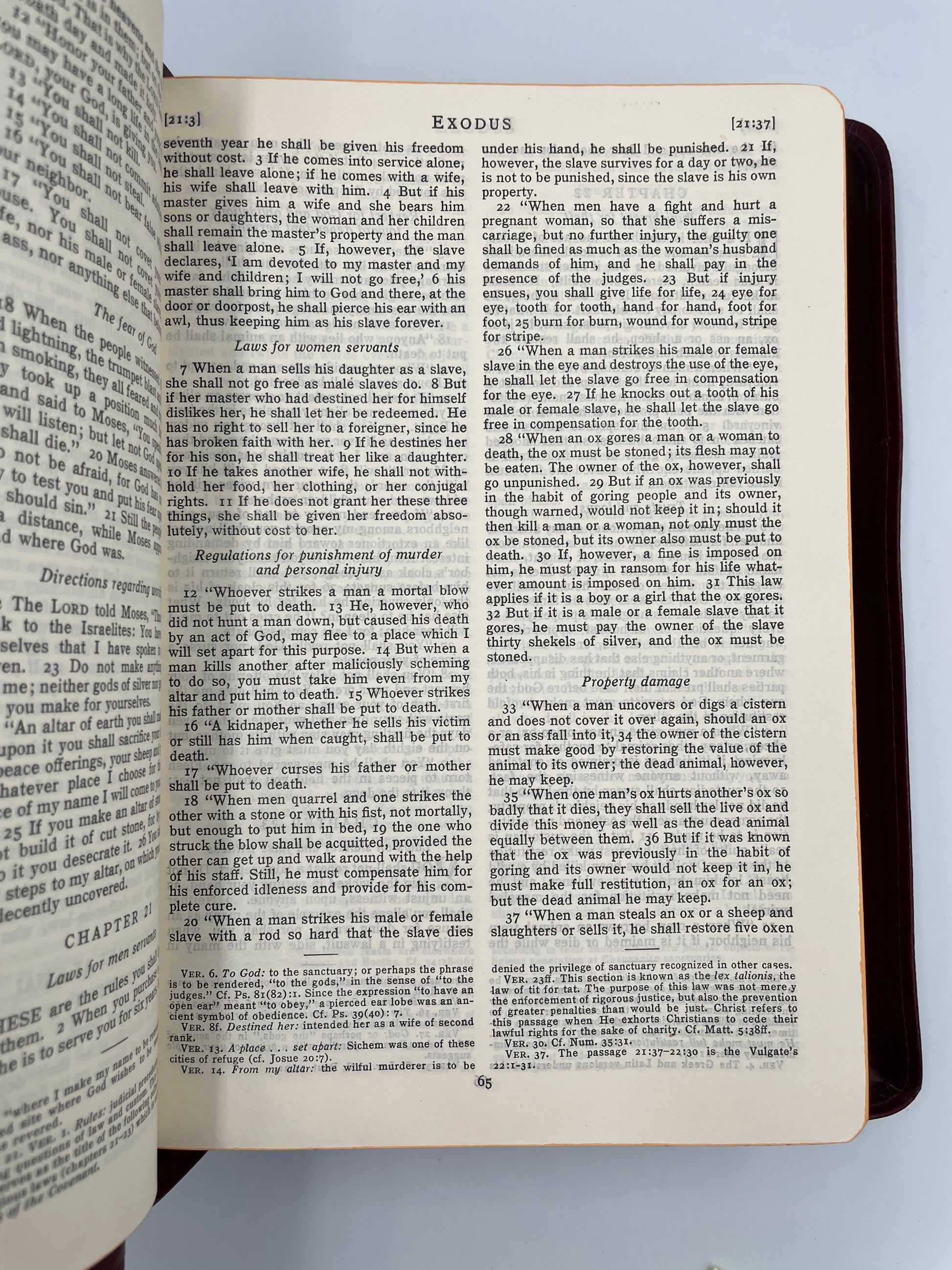 Page from Exodus from 'The Marian Bible'. 