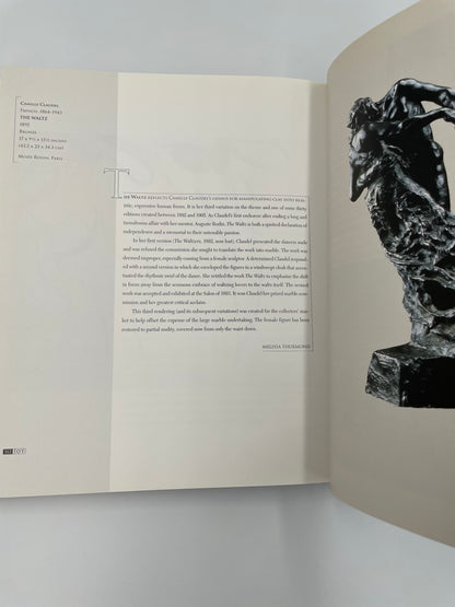 From Rings: Five Passions in World Art; sculpture by Claudel on the right page with text on the left. 