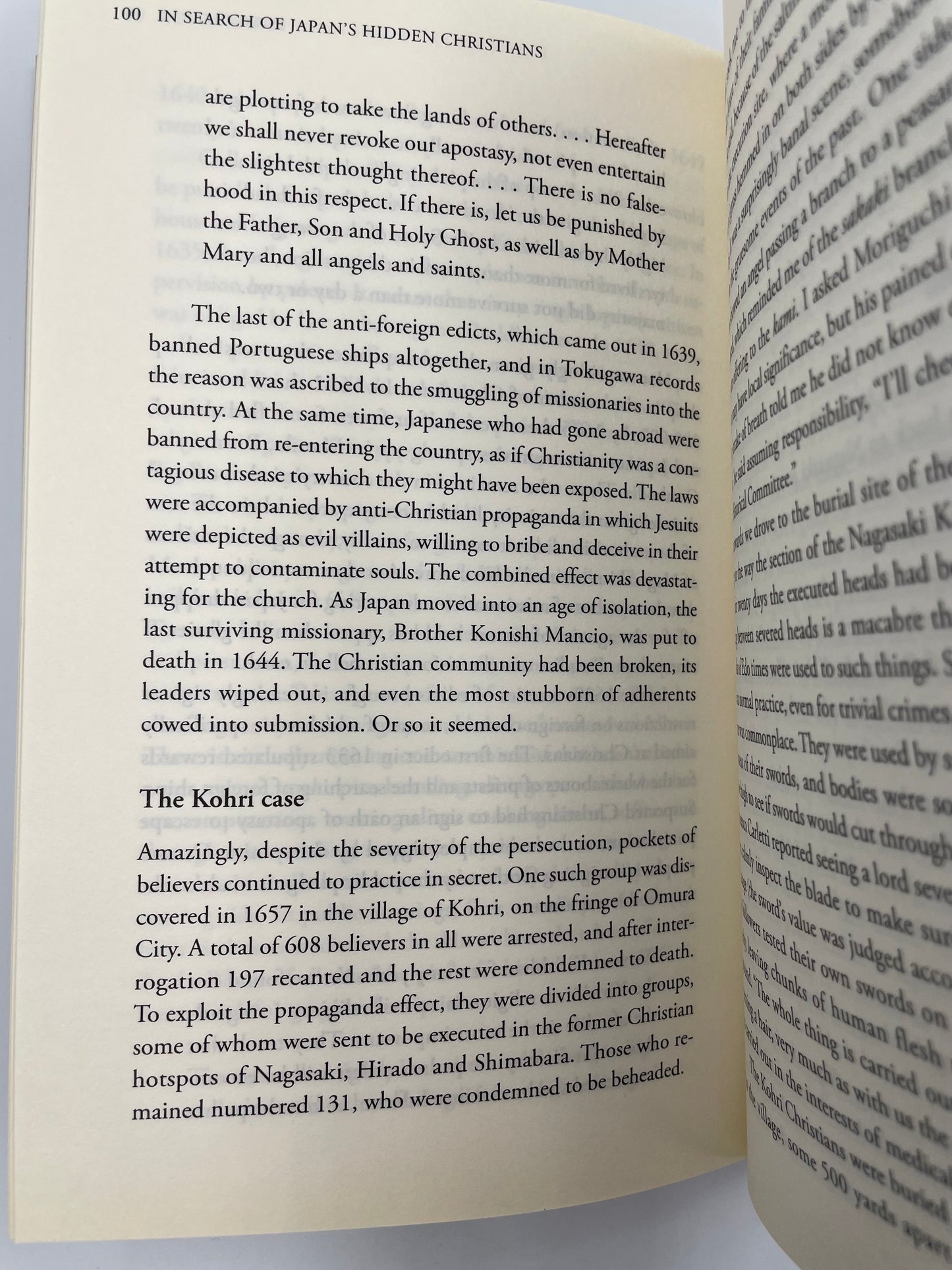 Random page 100 from 'In Search of Japan’s Hidden Christians' by John Dougill.