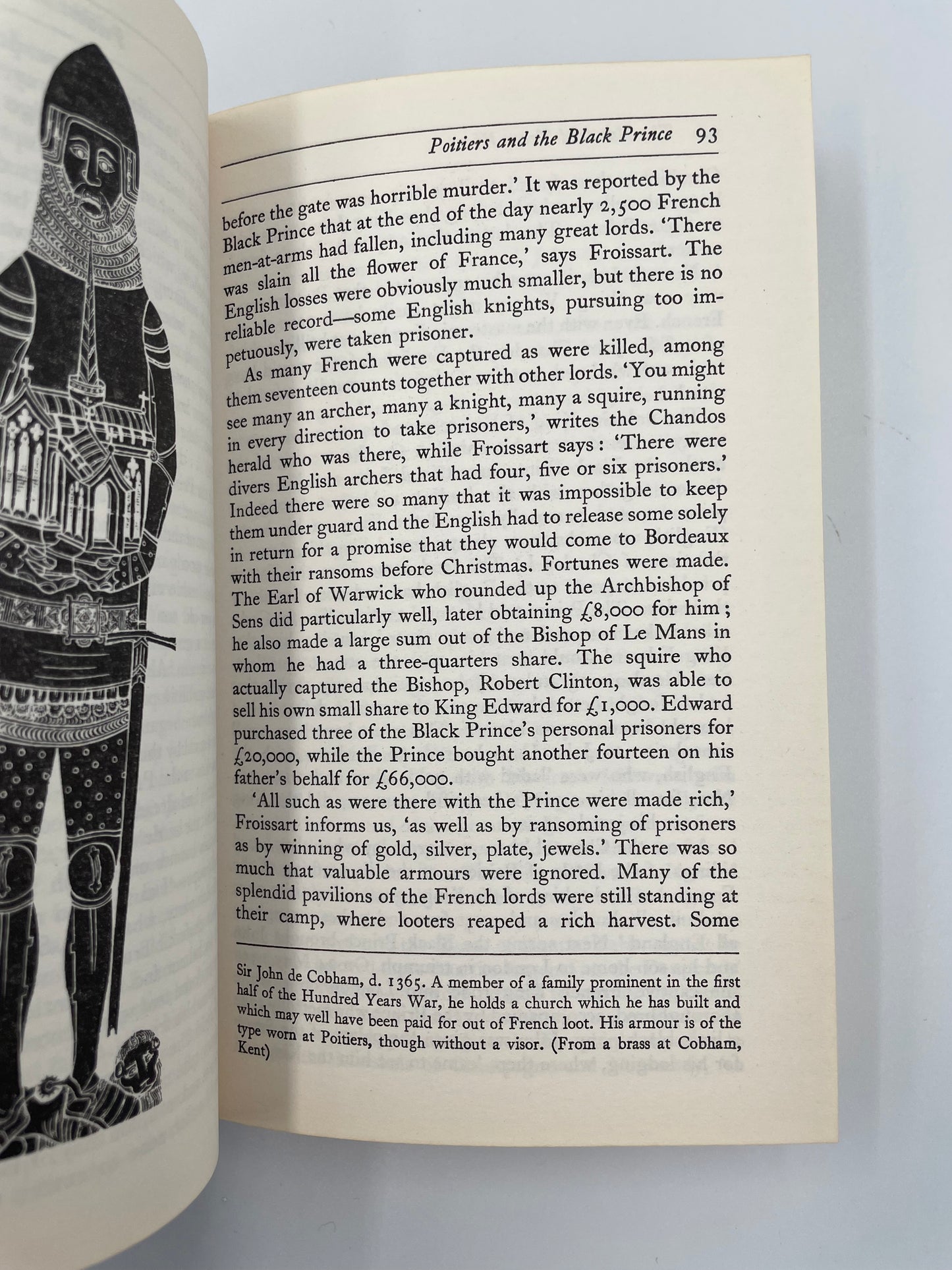 Page 93 with illustration on page 92 from ‘A Brief History of The Hundred Years War’ by Desmond Seward