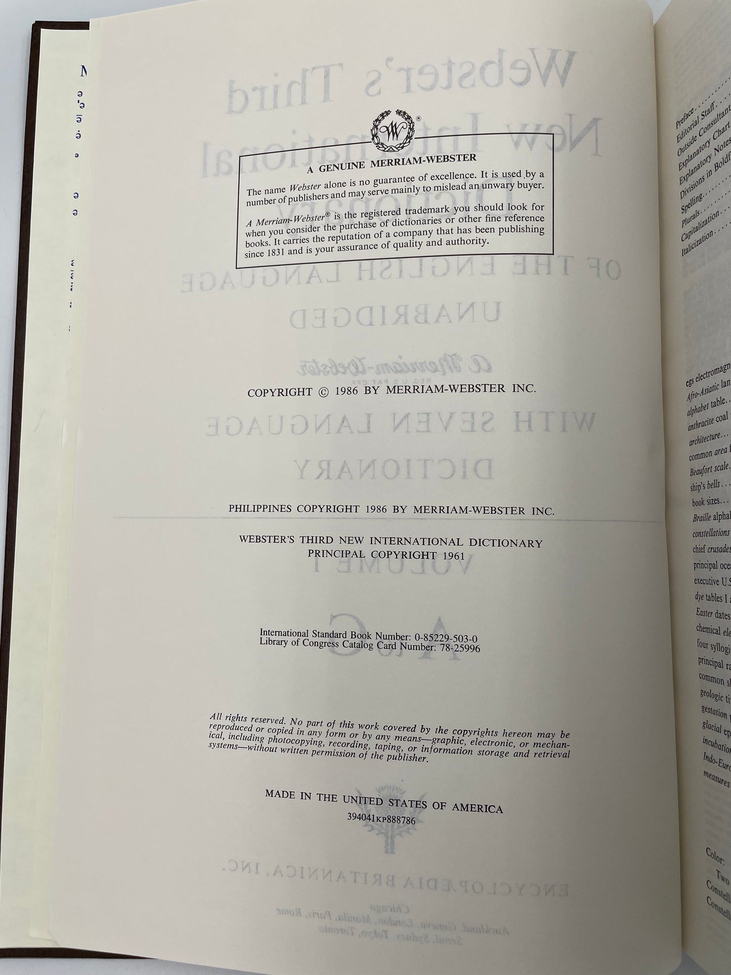 Webster’s Third New International Dictionary (1986, 3-Volume Set, Unabridged) + Britannica World Language Dictionary