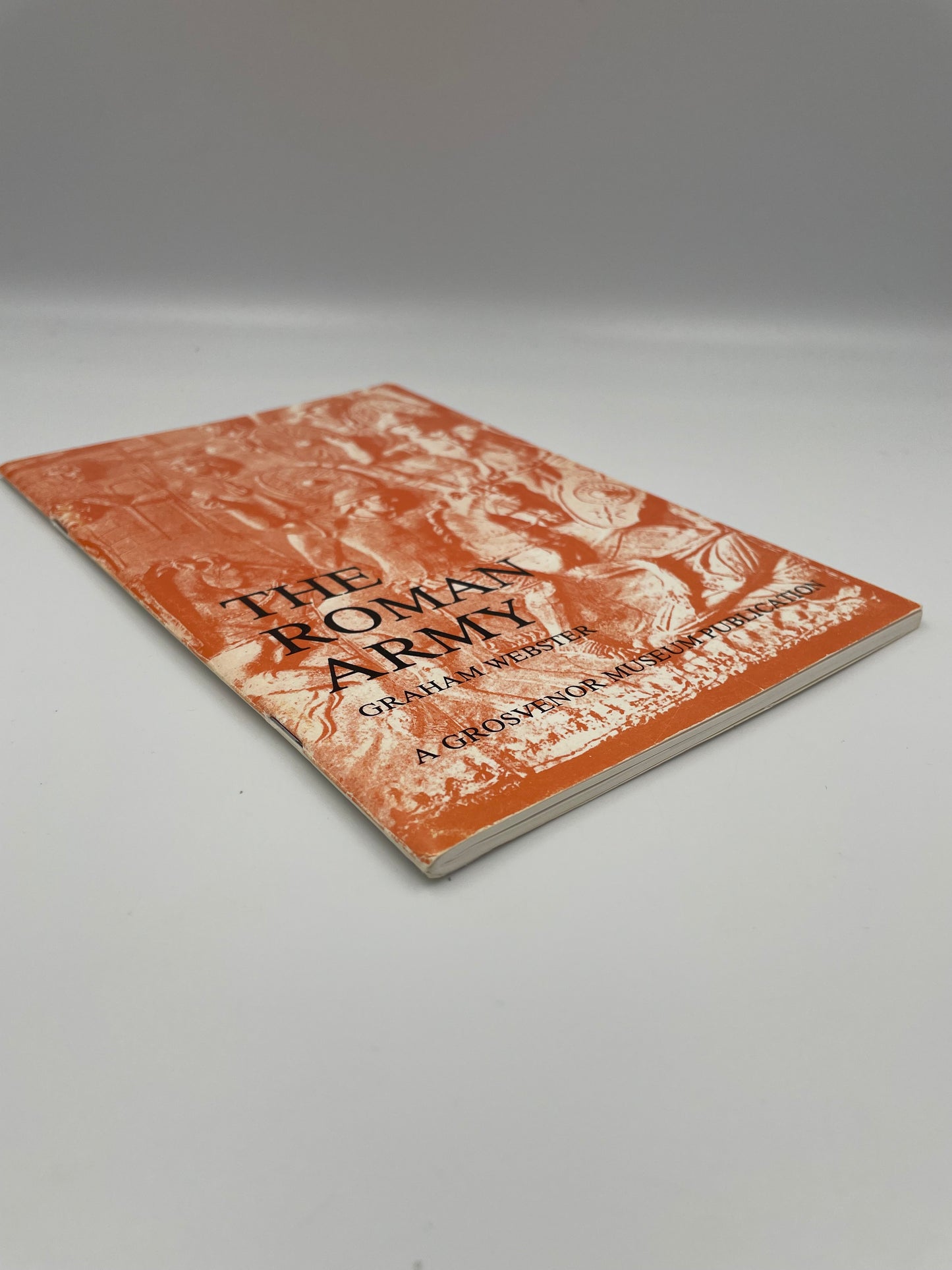 Side view of teh booklet, 'The Roman Army' by Graham Webster.