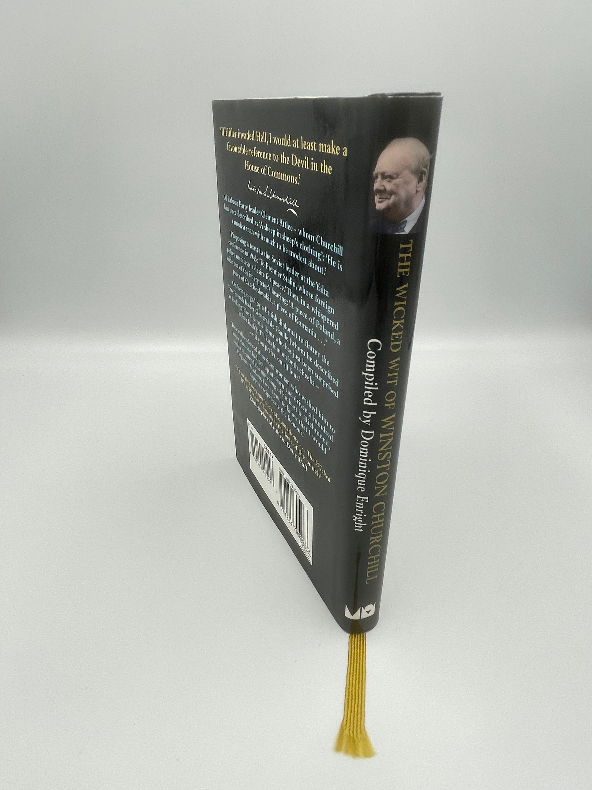 Book spine of ‘The Wicked Wit of Winston Churchill’. ￼