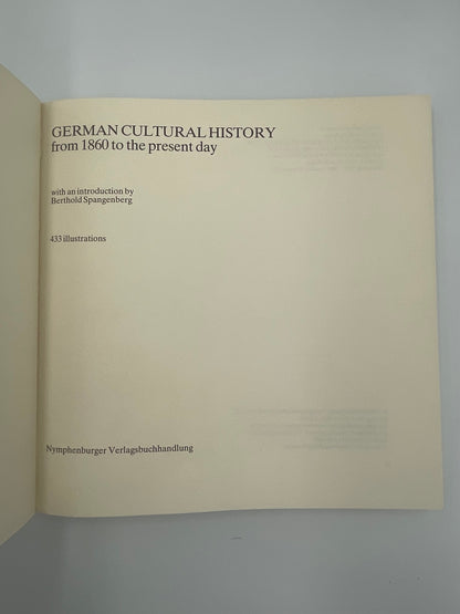 German Cultural History from 1860 to the Present Day