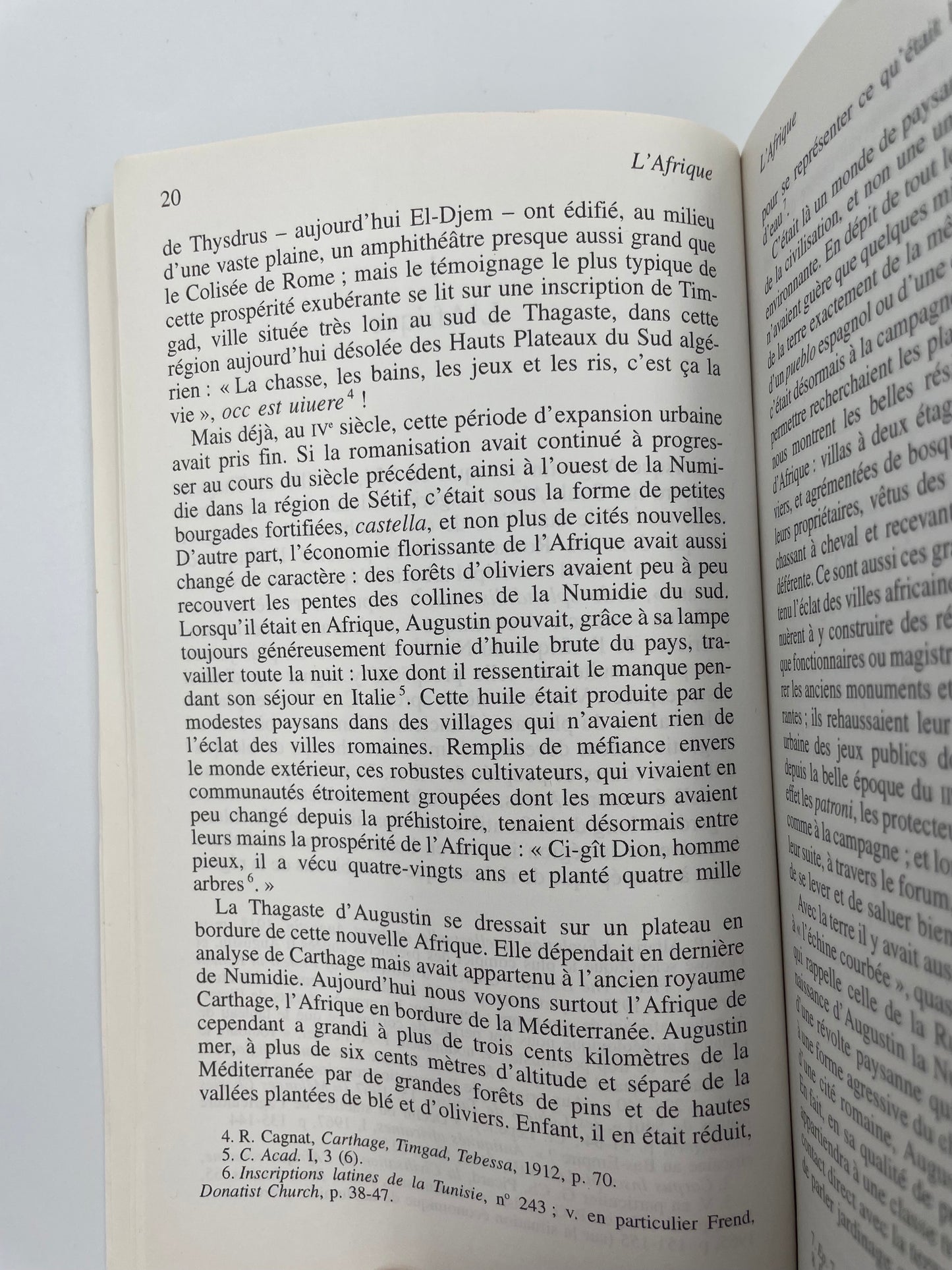 Page 21 from 'La vie de Saint Augustin' by Peter Brown.