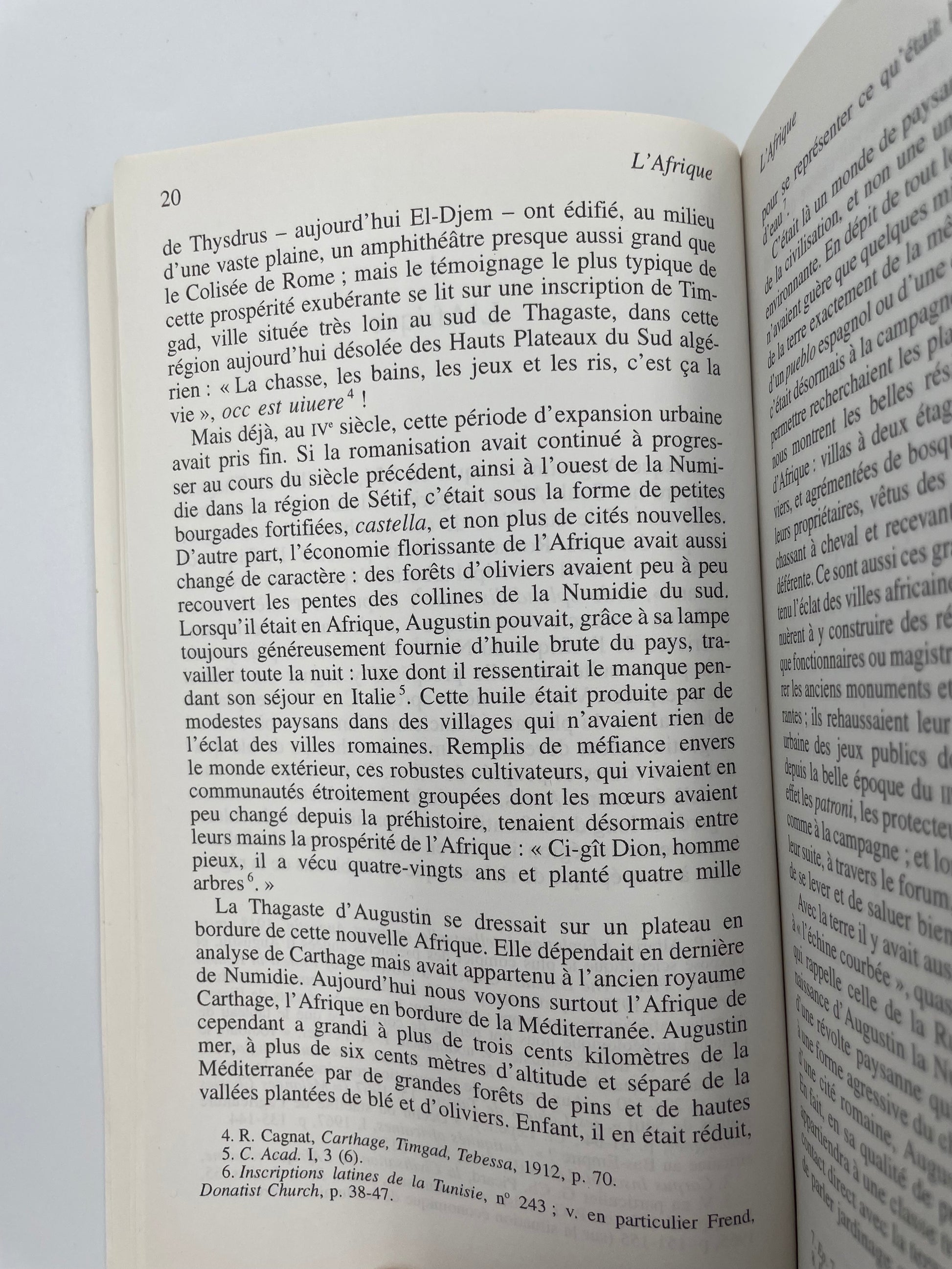 Page 21 from 'La vie de Saint Augustin' by Peter Brown.