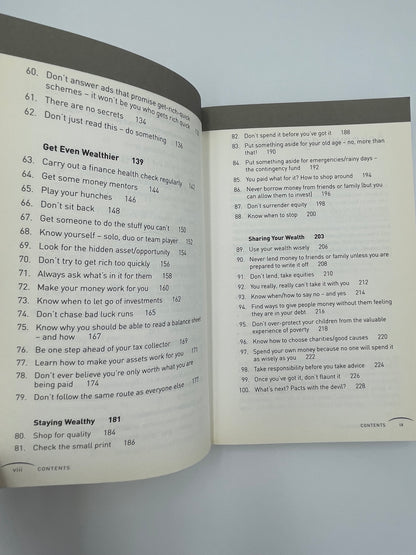 More contents pages from "The Rules of Wealth" by Richard Templar 