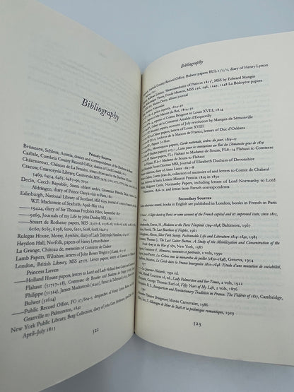 Bibliographical pages from "Paris Between Empires: Monarchy and Revolution 1814-1852" by Philip Mansel