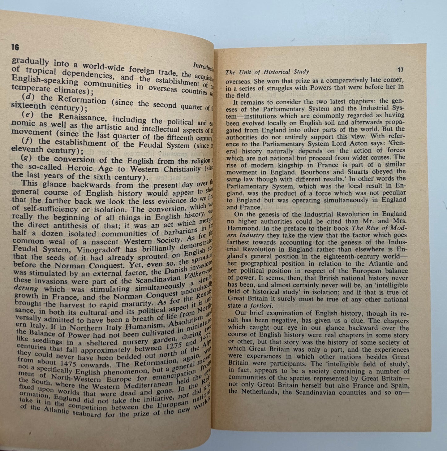 Introduction pages continued from volume one of ‘A Study of History’ by Arnold J.Toynbee - 2 Volume Abridged Set