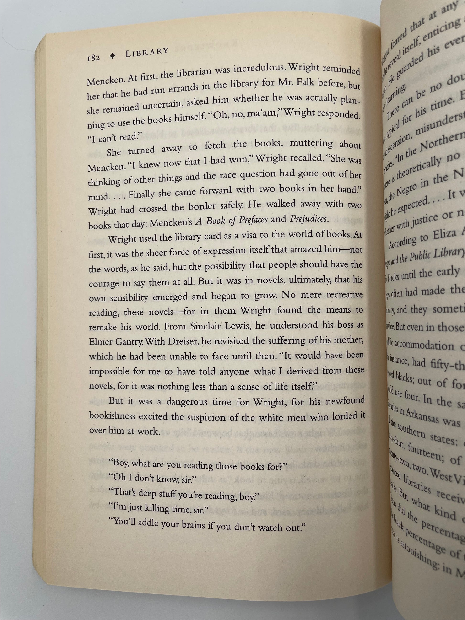 Page 182 from the book, 'Library: An Unquiet History' by Matthew Battles.