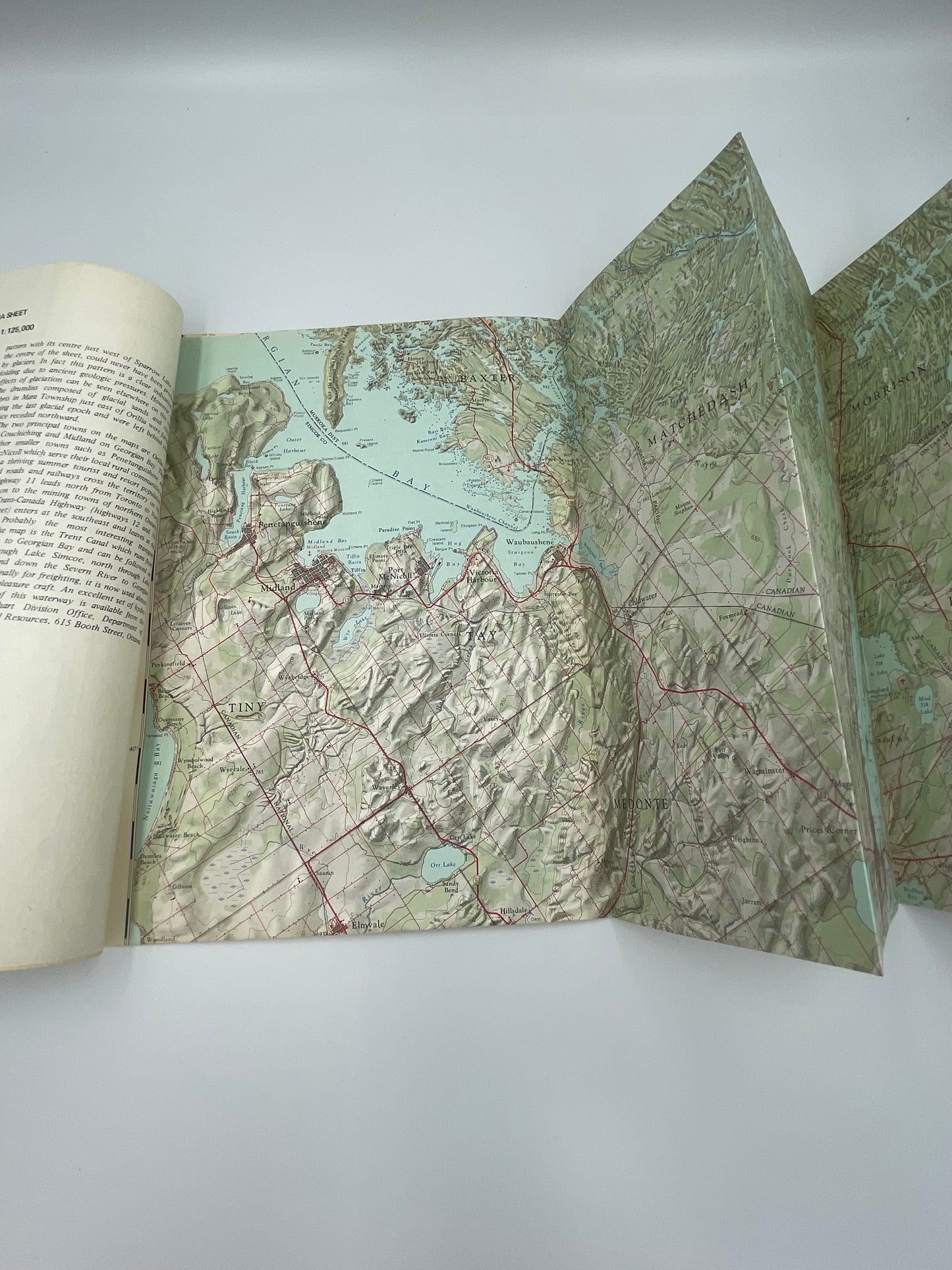 Folded map in page from “Every Square Inch by L.M. Sebert.