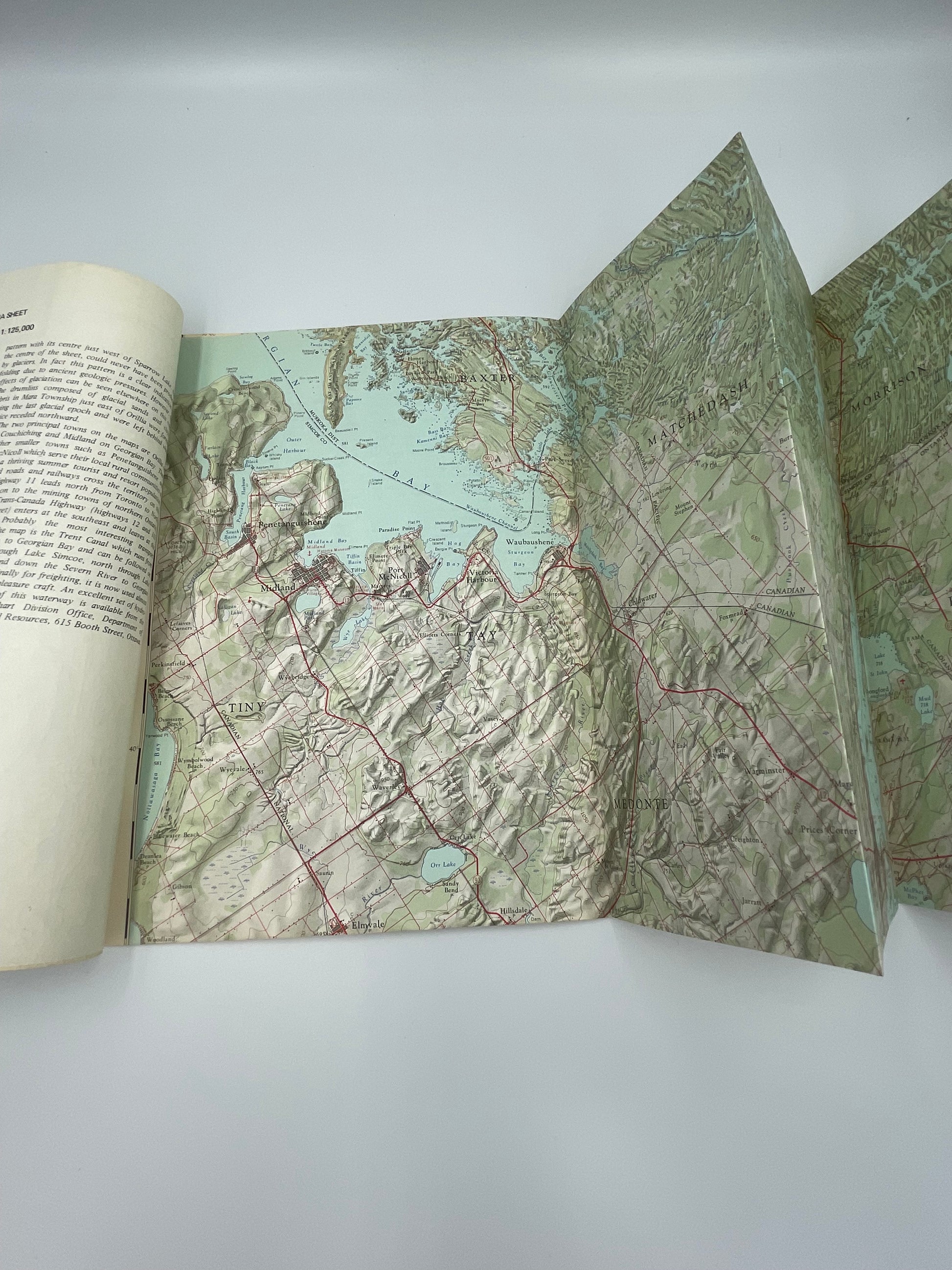 Folded map in page from “Every Square Inch by L.M. Sebert.